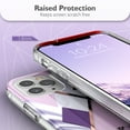 thumbnail image 5 of Vena Melange Marble Case Compatible with Apple iPhone 12/12 Pro (6.1"-inch), (Drop Proof Protection) Stylish Glitter Sparkle Bumper Case Cover - Purple, 5 of 8