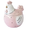 thumbnail image 2 of Cellier avec Couvercle Réservoir de Rangement pour Poules Pot de Poulet Décoratif en Céramique Contenant de Sucre de Pâques Pot à Biscuits Créatif en Forme de Poule pour Collation et Rangement de Bijoux pour Déco de Comptoir de Cuisine, 2 of 9