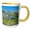 Yellow/White, variant on 3drose, Italy, Umbria, Montefalco, Vineyards and Olive Groves - Eu16 Rti0144 - Rob Tilley, 11oz Two-tone Blue Mug