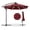Burgundy, variant on Yunken 10ft Solar LED Offset Hanging Market Patio Umbrella for Backyard, Poolside w/Easy Tilt Adjustment, Polyester Shade, 8 Ribs, Green