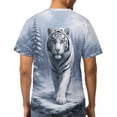 thumbnail image 4 of LAOLIUSN Funny Tiger Printed T-Shirt Animal Graphic Tee Shirt，S-4XL, 4 of 7