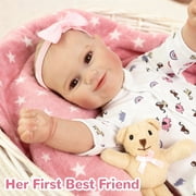 20 Inch Reborn Baby Doll, Realistic Sleeping Baby Doll, Soft Cloth Body With Accessories, Lifelike Baby Doll Toy Gift For Kids Age 3+