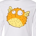 thumbnail image 4 of Inktastic Cute Pufferfish Long Sleeve Youth T-Shirt, 4 of 5