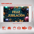 thumbnail image 6 of LUUFILx Retirement Party Banner Festive Backdrop Decoration Feliz Jubilación Celebration Supplies Colorful Balloons Gold Accents Photography Props Special Occasions, 6 of 8
