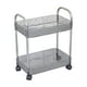 thumbnail image 2 of Estantería de plástico de dos niveles | Estantería móvil gris transparente con ruedas | Organizador transparente multicapa para cocina, baño y sala de estar | Carrito de almacenamiento compacto, 2 of 6