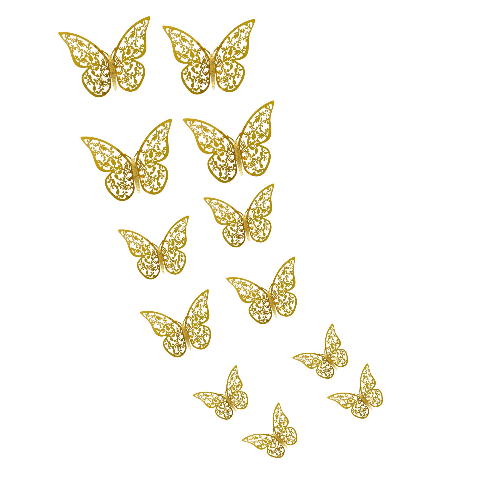 Wrapables 3D Double Wings Butterfly Decorative Wall Decor Stickers, De