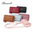 thumbnail image 3 of Women Shoulder Bag, Multi-pockets Adjustable Strap PU Leather Purse Zipper Closure Crossbody Bag, 3 of 4
