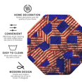 thumbnail image 3 of Vsdgher Vintage USA Flag Leather Coasters for Drinks, Durable Drink Coasters 4 Set for Tabletop Protection, Luxurious Home Décor and Housewarming Gift-Octagon, 3 of 6