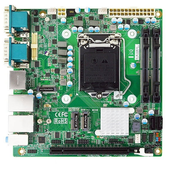 Jetway Intel 10th gen Mini-ITX board, Supports up to 2 Displays, HDMI, DP, eDP, Dual Gigabit LAN, 3 * M.2, 8 * USBs, 6 * COMs, PCI-E x16