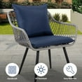 thumbnail image 6 of Ainfox 5-Piece Patio Bistro Furniture Set,Outdoor Wicker Rattan Chat Conversation Set for Porch,Balcony,Backyard,Apartment,Balcony,Square Tempered Glass Coffee Table,Grey/Blue, 6 of 6