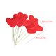 thumbnail image 5 of Inteprter 30pcs Corazón de Patrón Recoger Adhesivo Fieltro Palillos Cóctel Sandwich Decoración del hogar rojo helado Inteprter JJ17337-04, 5 of 6