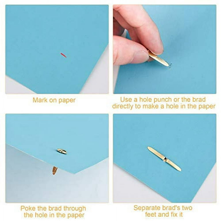 100pcs brad paper fastener Diy Decorative Brads Metal Paper Fasteners Small