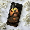 thumbnail image 6 of Enchanted Halloween Witch iPhone Case, Vintage Gothic Witch with Broom and Bats Under Full Moon, Spooky Fall Aesthetic, Compatible with iPhone 16 15 14 13 12 11 Pro Max, 6 of 6