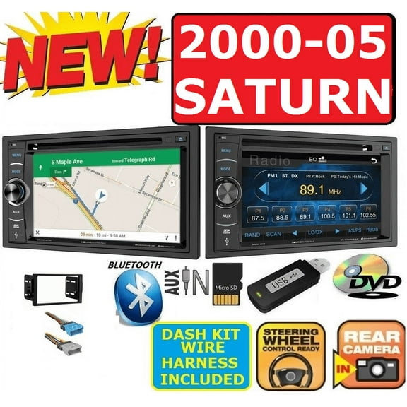 2000-05 SATURN AM FM CD DVD GPS NAVIGATION SYSTEM BLUETOOTH USB SD EQ CAR RADIO