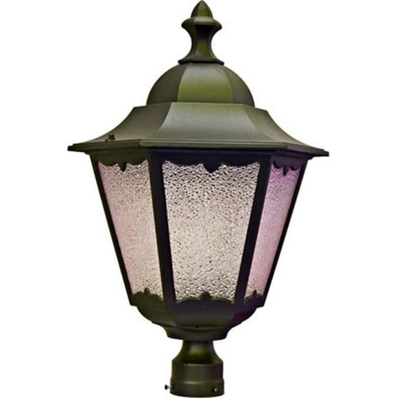 Dabmar Lighting GM812-BZ Powder Coated Cast Aluminum Post Top Light Fixture, Bronze - 24.81 x 16.75 x 16.75 in.