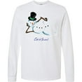 thumbnail image 3 of Inktastic Let It Snow Sassy Snowman in Top Hat Long Sleeve T-Shirt, 3 of 5