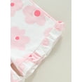 thumbnail image 6 of Bagilaanoe Toddler Baby Girl Summer Jumpsuit Shorts Sleeveless Flower Romper Overalls 12M 18M 24M 3T 4T 5T Kids Short Pants Summer Clothes, 6 of 7