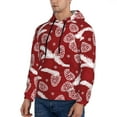 thumbnail image 3 of Lsque Christmas Holiday Pinecone Pattern Casual Men's Hoodie,Hooded Sweatshirt with Kangaroo Pocket,Pullover Hoodie-Medium, 3 of 7