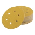 thumbnail image 1 of Unique Bargains 6 Inch 6 Hole Sanding Discs Round Hook and Loop Sandpaper 60 Grits - 50 PCS, 1 of 8
