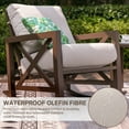 thumbnail image 3 of Natural Expressions 3 Piece Patio Rocking Bistro Set, Outdoor Conversation Chairs Set with 2 Metal Rockers with Thick Cushions and Coffee Table, 3 of 7