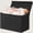 black, variant on Timeyard Large Storage Box with Lids, Collapsible Sturdy Storage Organizer Chest Bin Basket for Bedroom, Closet ,25"x13"x16", (Beige & White)