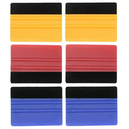 

SUOAGIN Plastic Car Tint Film Vinyl Squeegee 6 Pcs Felt Edge Scraper Wrapping Tool