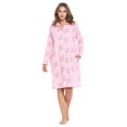 thumbnail image 2 of Casual Nights Women's Printed Zipper Front Micro Fleece Robe Duster, 2 of 5