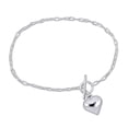 thumbnail image 1 of Miabella Heart Charm Bracelet in Sterling Silver, 1 of 1
