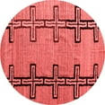 thumbnail image 1 of Ahgly Company Indoor Round Abstract Red Modern Area Rugs, 8' Round, 1 of 4
