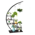 thumbnail image 2 of IVV 5 Tier Metal Plant Stand, Creative Semicircle Shape Ladder Flower Pot Stand Rack for Home Patio Lawn Garden Balcony Holder Black (1 Pack), 2 of 10