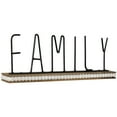 thumbnail image 4 of Northlight Metal "Family" Wood and Bead Decoration - 11.5", 4 of 7