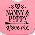 thumbnail image 4 of Inktastic Nanny and Poppy Love Me Boys or Girls Baby Bib, 4 of 4