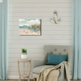 thumbnail image 3 of Beach Canvas Wall Art for Bathroom Wall Decor Seaside Bicycle Ocean Canvas Print Framed Blue Teal Calming Shoreside Artwork for Modern Coastal Themed 16x12inch, 3 of 5