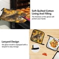 thumbnail image 4 of Sloths and Sunflowers Apron Set with Oven Mitts Pot Holders Set of 5 Kitchen Stuff Accessories, 4 of 6