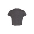 thumbnail image 3 of BELLA + CANVAS Women’s Flowy Crop Tee, Short Sleeve Crewneck T-Shirt, Dark Grey Heather, XL, 3 of 4