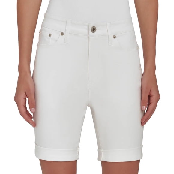 Bermudas DKNY Jeans vaqueros blancos de mezclilla para mujer, talla 8