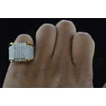 thumbnail image 4 of Men's Ring 4Ct Round Cut Lab Created Diamond in 14K Yellow Gold Plated, 4 of 5