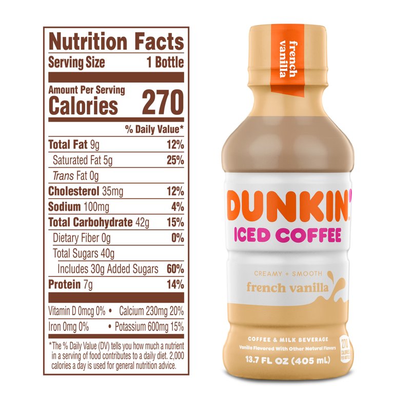 Dunkin' French Vanilla Iced Coffee, 13.7 fl oz, 12 Pack photo 8