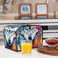 thumbnail image 5 of Rateoe Cool Colorful Wolf Pattern Toaster Covers 2 Slice Wide Slot,Bread Machine Cover,Bread Dust Cover & Fingerprint Protection,Appliance Covers, 5 of 7