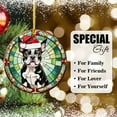 thumbnail image 6 of Boston Terrier Dog Ornaments Ceramic For Christmas, Stained Glass Ornaments Ceramic Christmas 2025, 6 of 7