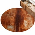 thumbnail image 2 of Round Area Rugs 3.3Ft, Burnt Orange Non-Slip Washable Circle Rugs Carpet, Retro Oil Painting Modern Abstract Art Aesthetics Indoor Outdoor Rug Floor Mats Throw Runner for Bedroom Living Room Bathroom, 2 of 8