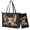 Black- Corgi Dog, variant on TSOVTHRID Bulldog Dog Print Handbag and Wallet Set Womens Tote Bag Top Handle Handbag with Matching Leather Wallet Large Capacity Black Shoulder Satchel Clutch Purse
