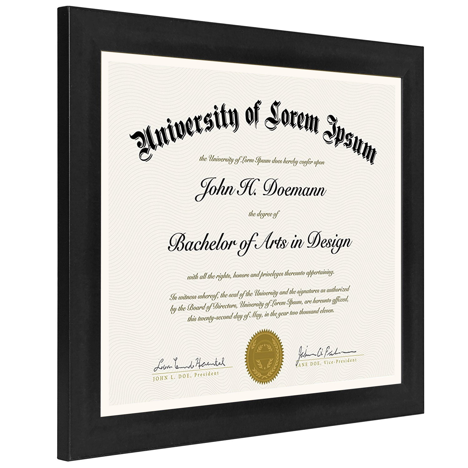 Americanflat 8.5x11 Diploma Frame in Black with Shatter Resistant Glass - Horizontal and Vertical Formats for Wall and Tabletop 4 Pack