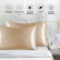 thumbnail image 3 of Silk Pillowcase - Satin Pillowcase For Hair And Skin Pillowcases, Standard Size Luxury And Soft Satin Pillow Covers, 20x30 Inches, Mulberry Silk Pillowcase, 3 of 6
