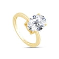 thumbnail image 2 of 1.86 CT 9MM X 7MM Oval Cut Lab Created Moissanite Diamond Engagement Wedding Solitaire Ring In 14K Yellow Gold Over Sterling Silver (1.86 Cttw) -11, 2 of 6