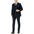 thumbnail image 3 of Caravelli Men's 60503 3-Piece Single Breasted Slim Fit Vested Suit - Navy - 50 Regular, 3 of 13