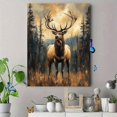 thumbnail image 4 of Qisvanset Framed Canvas Wall Art 12x16 Inch Mountain Forest Elk Western Wilderness Wall Decor, 4 of 5