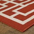 thumbnail image 2 of Oriental Weavers Meridian Area Rug 9754R Red Boxes Rectangles 5' 3" x 7' 6" Rectangle, 2 of 3