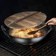thumbnail image 4 of Bruntmor Pre-Seasoned Cast Iron Wok Black 14-Inch W Large Loop Handles | 1, 4 of 7
