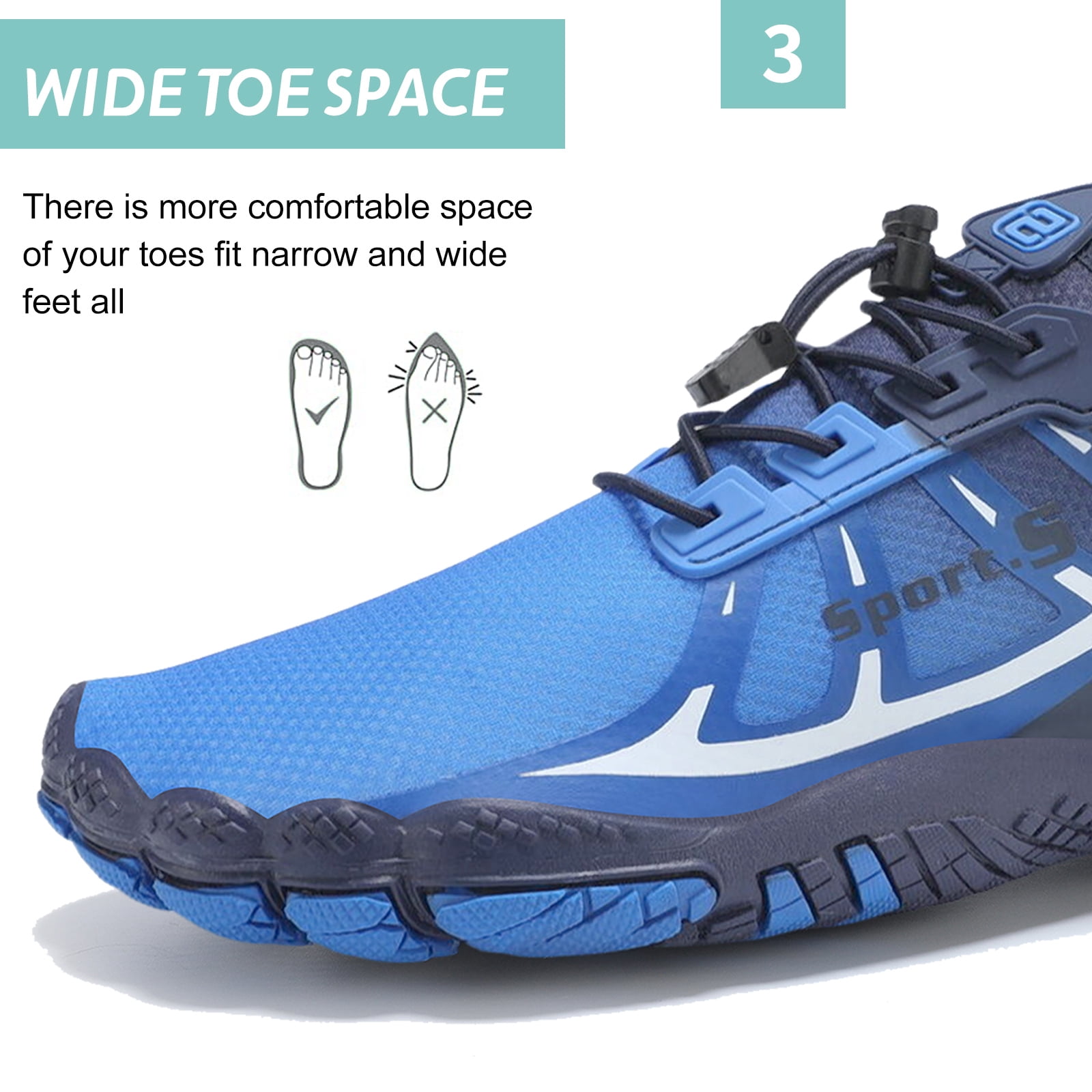 OUSIMEN Water Shoes Womens Mens Quick-Dry Non-Slip Soft Barefoot Swimming Shoes Aqua Sports Outdoor Beach Surfing Diving Hiking Yoga Shoes